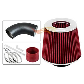 RW SERIES - MATTE BLACK PIPE RED - SHORT RAM INTAKE Compatible For 09-11 Chevy Aveo Aveo5 1.6L L4