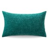 JOTOM Chenille Cushion Covers 30x50 cm Soft Teal Decorative Throw