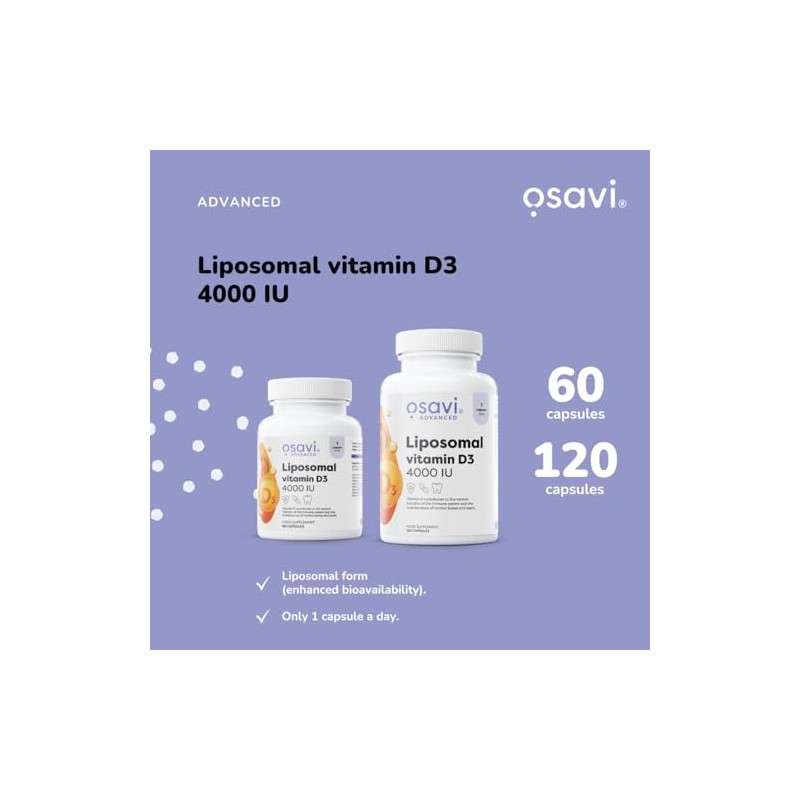 Osavi Liposomal Vitamin D3 4000 IU – 60 Vegan Capsules