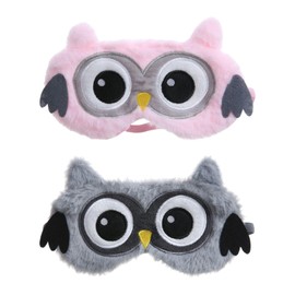 2 Pieces Cartoon Owl Eye Masks, Cute Eye Masks, Funny Plush Eye Masks, Kids Eye Masks, Sleep Blackout Eye Masks