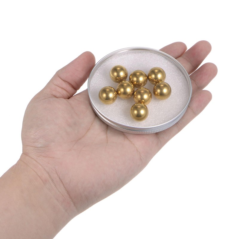 sourcing map 4pcs 15mm Precision Solid Brass Bearing Balls for
