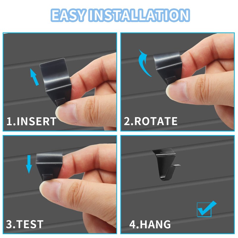 Biaungdo 12 Pcs Vinyl Siding Hooks, Heavy Duty Stainless Steel