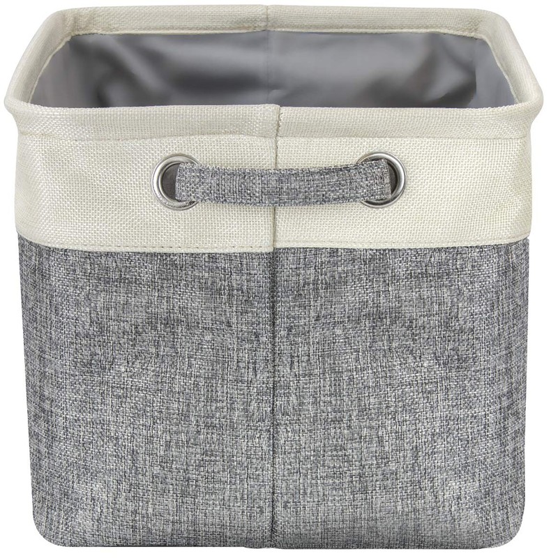 Sorbus Fabric Storage Cubes 15 Inch, 3 Pack, Grey, Jute