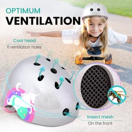 99FLIPS Kids Helmet - Kids Skate Helmet Toddler Helmet Age 2-6 - Bike Helmet Kids 8-15 - Girls Bike Helmet Girls Helmet - Size S/M GLITTER - Bmx Helmet Scooter Skateboard Toddler Bike Helmet