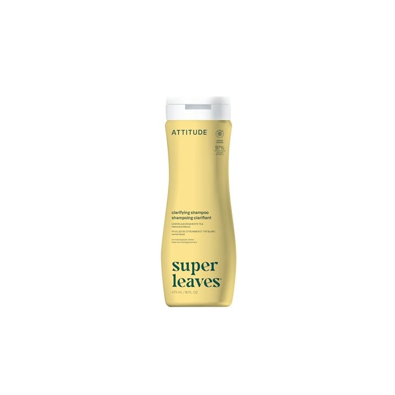 Attitude Natural Shampoo - Clarifying, White Tea and Lemon Leaves,