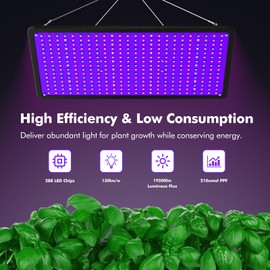 1000W LED Grow Light, Full Spectrum Plant Light, UV-IR Included Hanging Grow Lights for Indoor Plants Seedling Hydroponic Plants Veg Flower Growing Lamps for 3x3/2x2 Grow Tent (Actual Power 100±5W)