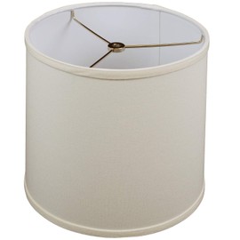 FenchelShades.com 10" Top Diameter x 11" Bottom Diameter 10" Height Fabric Drum Lampshade Washer Attachment (Cream)