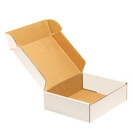 50 pack Small Shipping Box,7x6x2'',Corrugated Mailer,YUNSY-BOX Cardboard Box, White,for Small Business