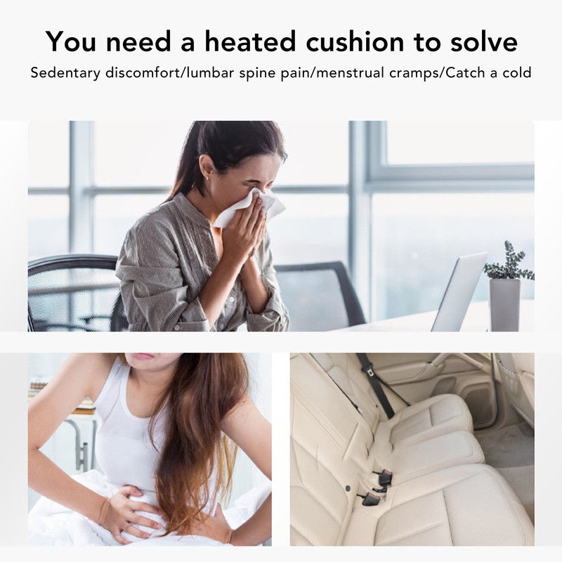 Heated Seat Cushion DC5V 2A 3 Levels Temperature Control Fast