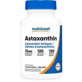Nutricost Nutricost Astaxanthin (12mg) 120 Softgels (4 Month Supply) Non-GMO and Gluten Free
