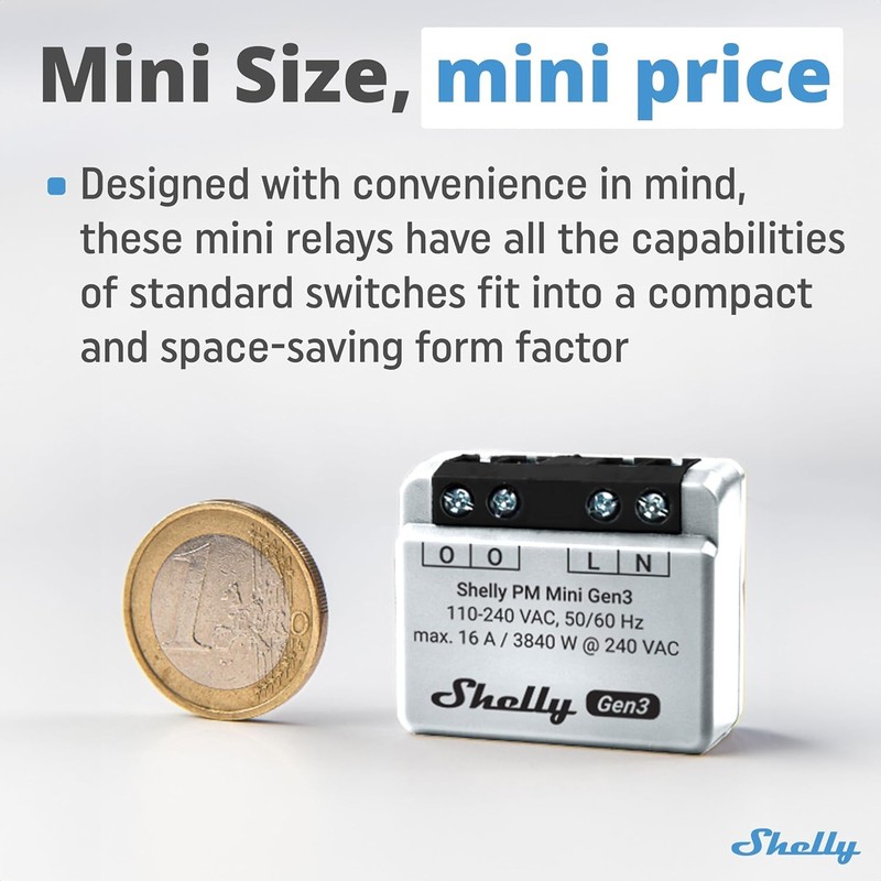 Shelly PM Mini Gen 3 | 4er Pack | Wlan