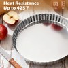 E-far 9.5 Inch Tart Pan, Stainless Steel Pie Quiche Pan