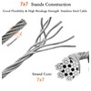 1/8 Inch Stainless Steel Wire Rope Cable Kit,100 ft Length