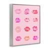 Stupell Industries Lipstick Kiss Pattern Framed Giclee Art Design by