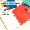 Yoment 5 Subject Notebook College Ruled Spiral Notebook 5x7 with