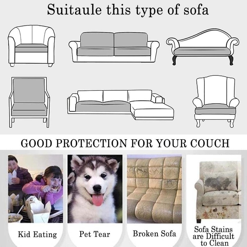 Seat Seat Cushion Covers High Stretch Individual Sofa Slipcovers L