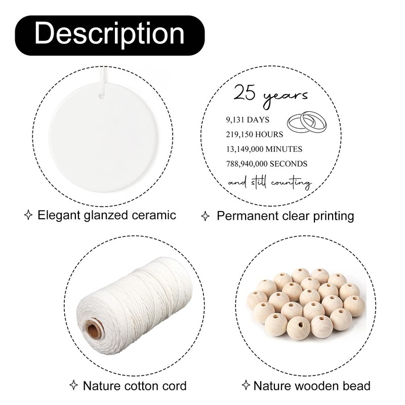 25 Years Anniversary Gifts for Couple or Parents, 25th Wedding