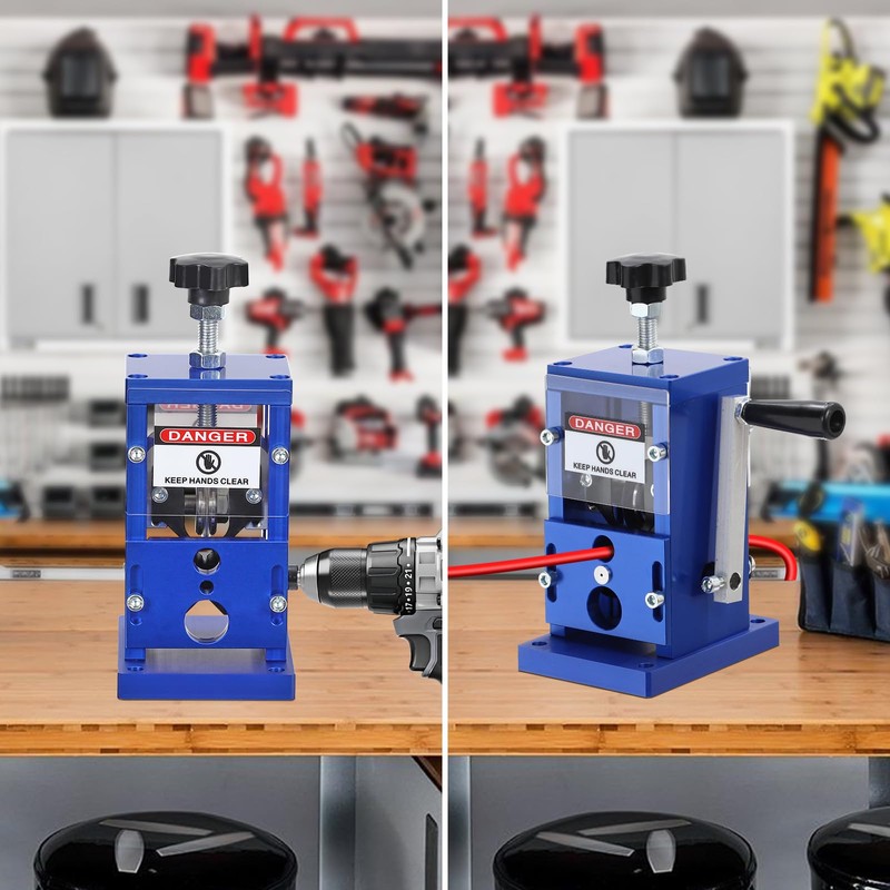 Upgraded Manual Wire Stripper Machine, 0.06-1 in Copper Wire Peeler