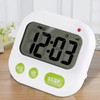 Music/Vibration Digital LCD Alarm Clock Electronic Kitchen Timer with Backlight