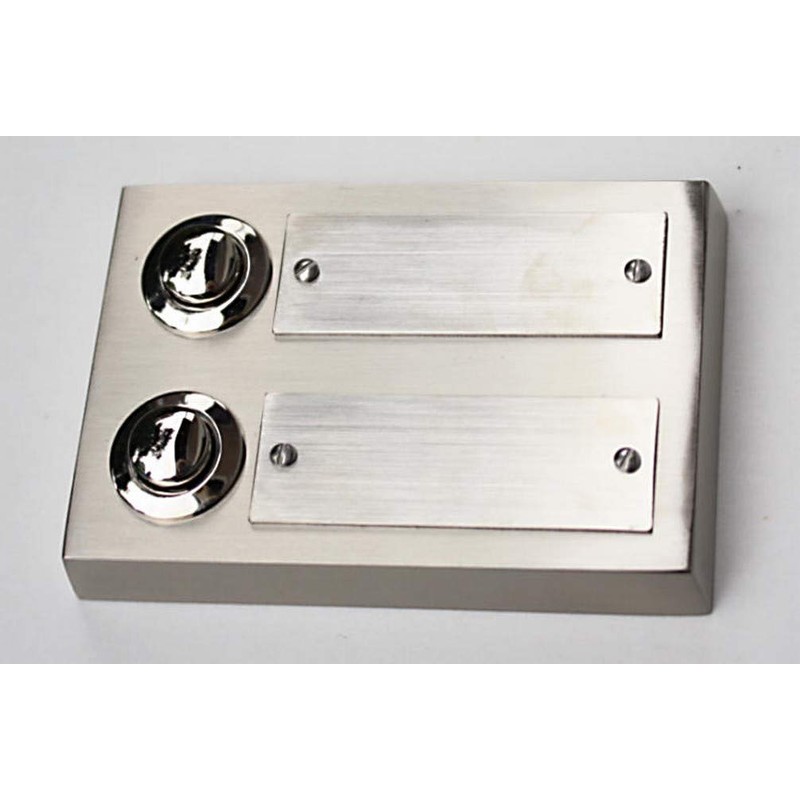 UNITEC Surface-Mounted Stainless Steel Double Bell Push Button