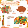 ApollOptimum 12 Hedgehog Craft Sets for Children, Felt Craft Pendant
