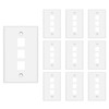 HTTX 3 Port Keystone Wall Plate 10-Pack, Wall Plates for