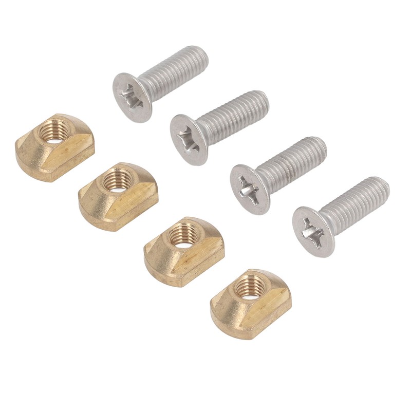 4 Sets Surfboard Screw Plate Copper Seawater Erosion Resistant Fins