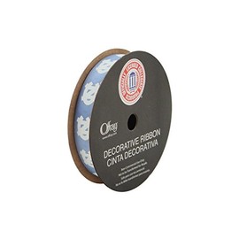 Offray University of North Carolina Tar Heels Fabric, 9/16" X 9FT Ribbon