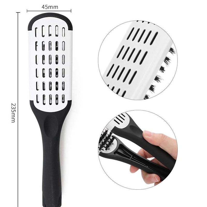 Peine de Doble Cepillo, Pinza Profesional En Forma Peine, Antiestático,