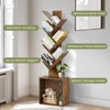 GRUSIGN 6 Tier Tree Book Shelf Small Bookshelf Corner Floor
