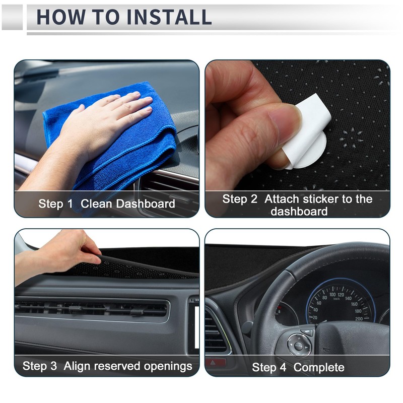RATCHROLL Interior Dash Cover for Toyota Tacoma 2016-2022 Non-Slip Dashboard