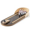noTrash2003 Table bowling, mini bowling track, set with 10 pins,