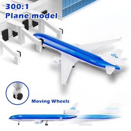 Lose Fun Park 1/300 Dutch KLM Airplane MD11 Diecast Airplane Model Plane for Adults Collection Office Desktop Decoration Birthday Gift
