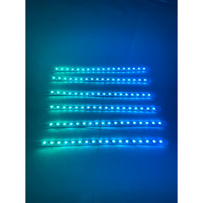 Tzvmny 6PCS 1FT 30CM Single Row Dream Color Chasing Flow