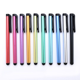 Yizhet 10 x Universal Stylus Pen Touch Pen with Clip Design Compatible with Touchscreen Tablets, Computers, Smartphones, Car Navigation Systems (Pack of 10)