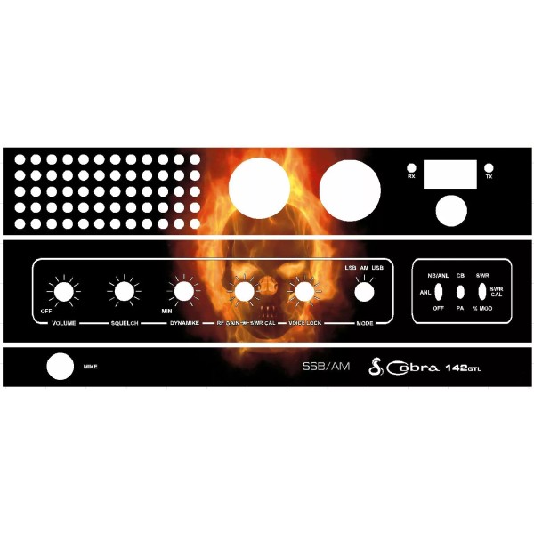 Cobra 142 GTL CB Radio Face Plate Graphic Decal Any