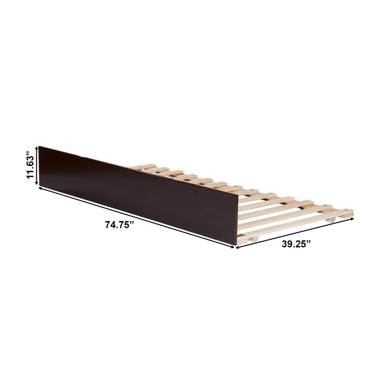 AFI Urban Twin Size Trundle Bed in Espresso