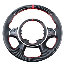 Eangzia Funda de volante de fibra de carbono personalizada para Infiniti Q70 2015-2019 /QX60 2014-2020/JX35 2013 / M35H 2012 2013 / M37 M56 2011-2013 Accesorios interiores negros