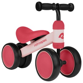 Retrospec Cricket Baby Walker Balance Bike with 4 Wheels for Ages 12-24 months - Toddler Bicycle Toy for 1 Year Old’s - Ride On Toys for Boys and Girls - One Size