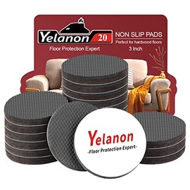 Non Slip Furniture Pads -20 pcs 3" Furniture Grippers, Non Skid for Furniture Legs,Self Adhesive Rubber Feet Furniture Feet,Anti Skid Furniture Hardwood Floor Protector for Keep Couch Stoppers