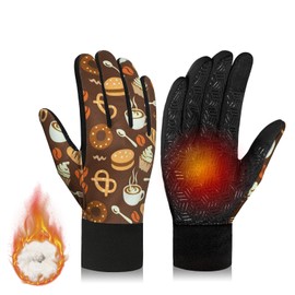 RIGWARL Upgraded Wool Winter Gloves for Cold Weather, Waterproof Gloves Gifts for Men Women with Touch Screen, Late Fall and Early Winter Running Gloves for Walking The Dog Hiking Camping Skiing Snow