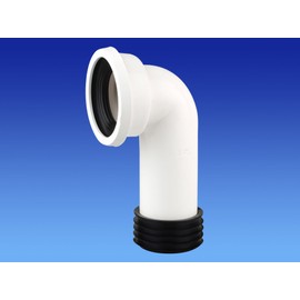 OSMA WC904 Easy-Fit Pan Connector Style 90 deg 4" (Standard Four Inch Toilet Outlet) Loo, Bog, Cistern, WC