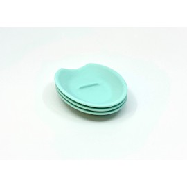 Crack'em Egg Cracker & Spoon Rest (Limited Edition Aqua 3-Pack) - Perfectly Cracks Eggs & Contains Messes - Easy to Use & Clean - Great for Kids - Prevents Broken Yolks