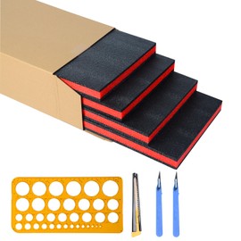 Tool Box Foam, 2Pack 22x18x2 inch, Foam Inserts for Cases, Polyethylene Storage Sheets for Toolbox Hard Case, Tool Shadow Insert,tool Organizer Sheet (16x10x1.2 inch, 4 pack)