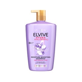 L’Oréal Paris Elvive Hydra Hyaluronic Shampoo XL for Dehydrated Hair, Powered with Hyaluronic Acid, For Plumped, Bouncy And Shiny Hair, 1L