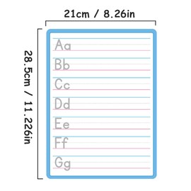 Lachilly Double Sided Dry Erase Handwriting Practice Boards – Alphabet A-Z and Number 1-10 Tracing Board for Kids – Write, Wipe, and Reuse – Perfect for Kindergarten and Preschool
