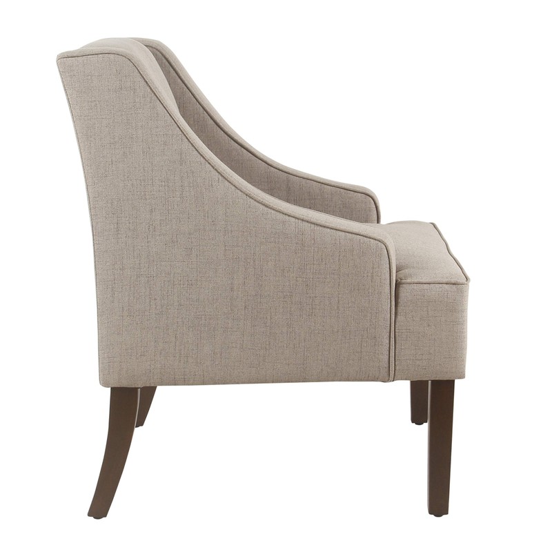 HomePop Swoop Arm Accent Chair, Tan