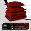 downluxe Queen Comforter Set - Red and Black Queen Comforter