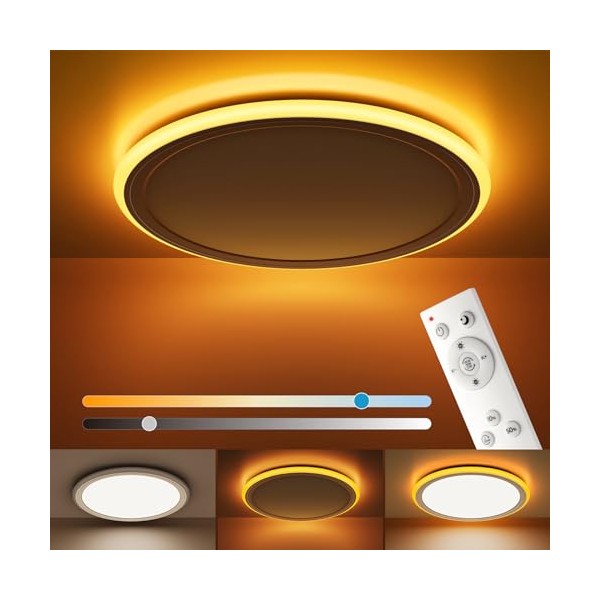 BLNAN BLNAN LED Deckenleuchte Dimmbar, 2000K Nachtlicht Warm, 24W Deckenlampe
