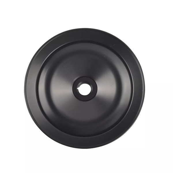 tiktik-fit Black Power Steering Pulley Single Groove V-Belt Key Way